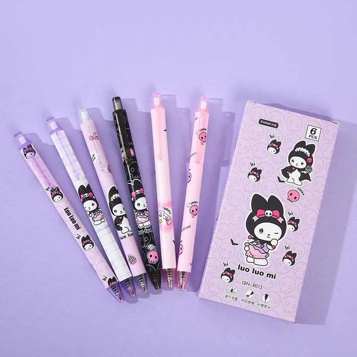 قلم جل قابل للسحب برسومات كرتونية لطيفة  - Sanrio Cute Cartoon Retractable Press Gel Pen