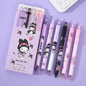 قلم جل قابل للسحب برسومات كرتونية لطيفة  - Sanrio Cute Cartoon Retractable Press Gel Pen