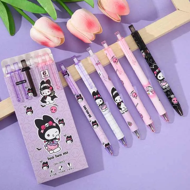 قلم جل قابل للسحب برسومات كرتونية لطيفة  - Sanrio Cute Cartoon Retractable Press Gel Pen
