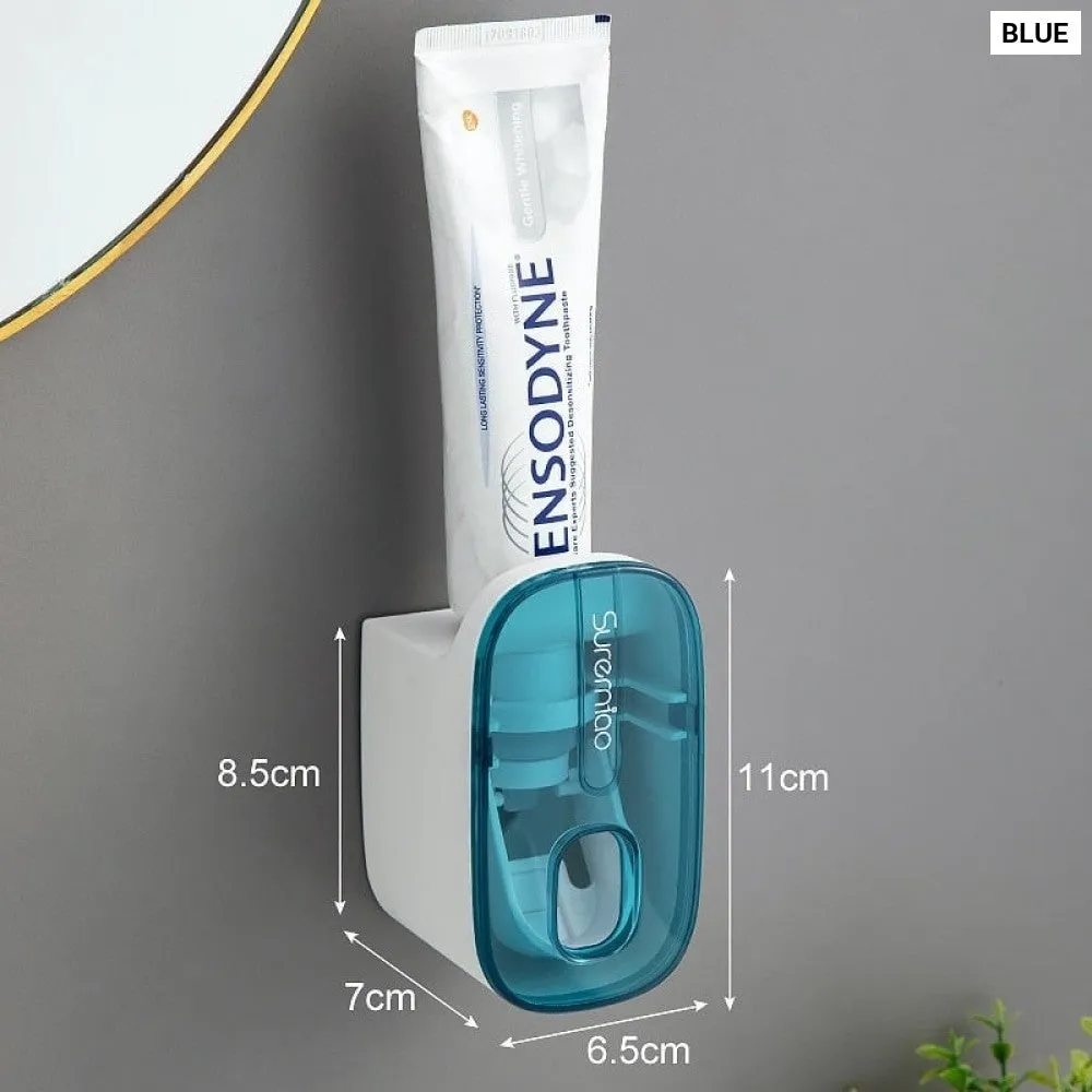 1 Pcs Automatic Toothpaste Dispenser Bathroom Accessories Wall Mount Lazy Toothpaste Squeezer Toothbrush Holder