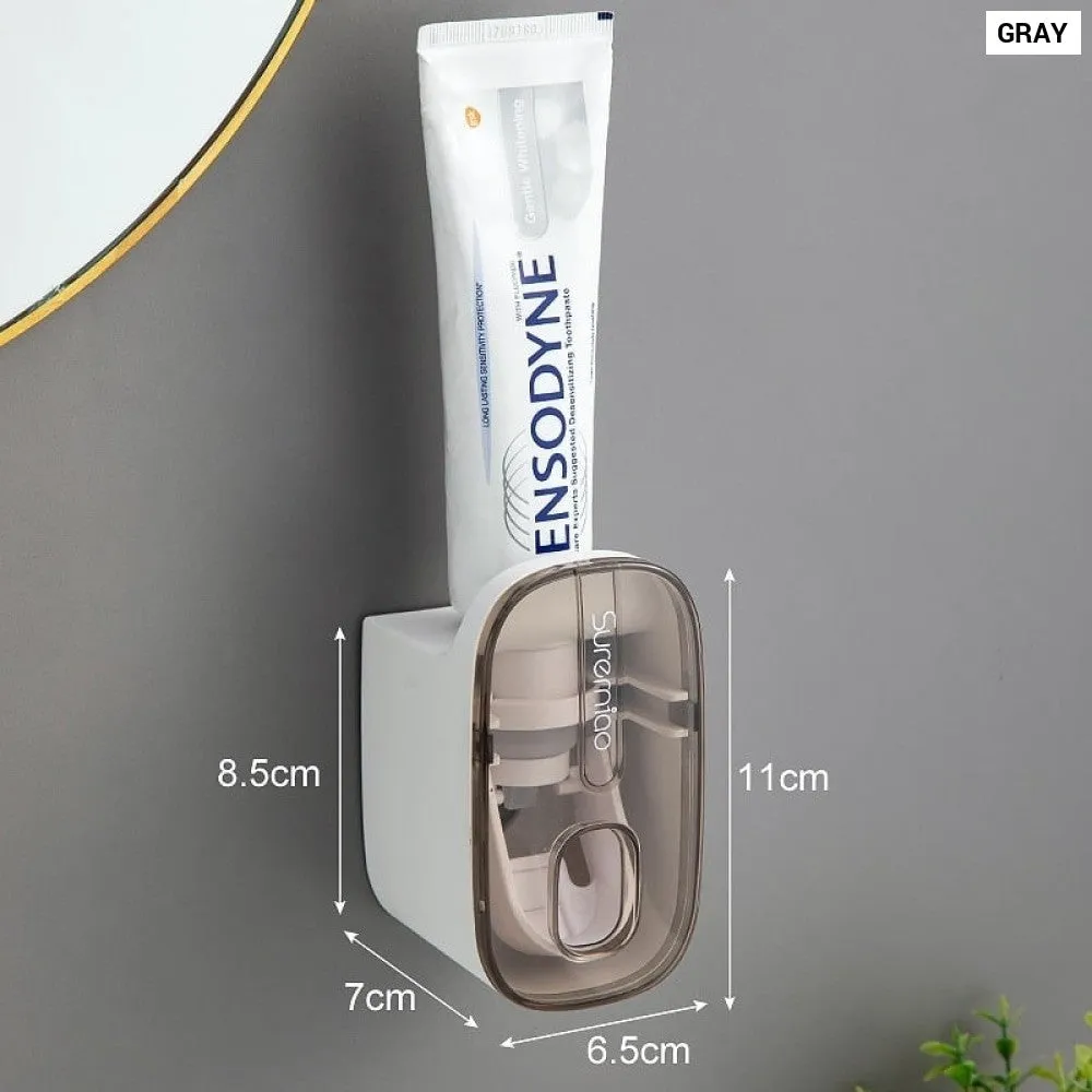 1 Pcs Automatic Toothpaste Dispenser Bathroom Accessories Wall Mount Lazy Toothpaste Squeezer Toothbrush Holder