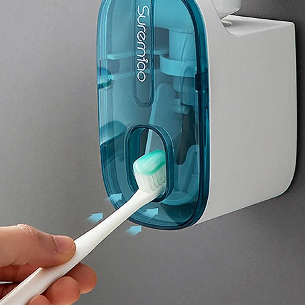 1 Pcs Automatic Toothpaste Dispenser Bathroom Accessories Wall Mount Lazy Toothpaste Squeezer Toothbrush Holder