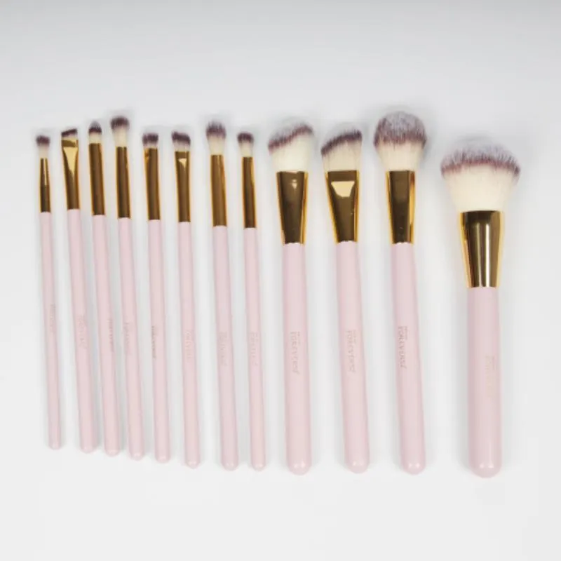 12pcs BH Cosmetics Bucket Makeup Brushes Super Soft Eyeshadow Foundation Face Powder Brush