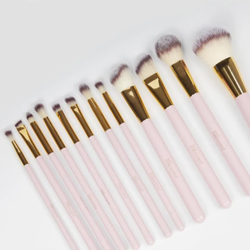 12pcs BH Cosmetics Bucket Makeup Brushes Super Soft Eyeshadow Foundation Face Powder Brush