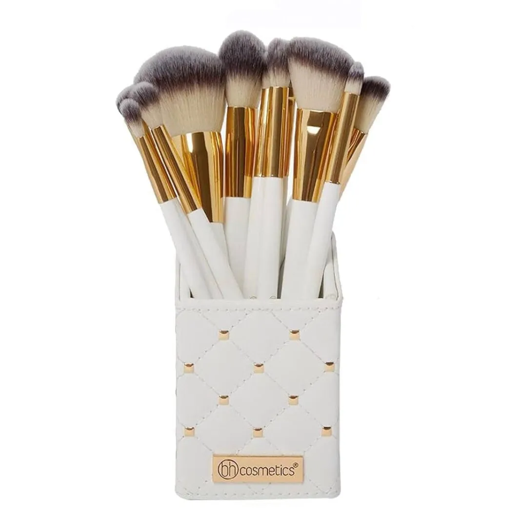 12pcs BH Cosmetics Bucket Makeup Brushes Super Soft Eyeshadow Foundation Face Powder Brush