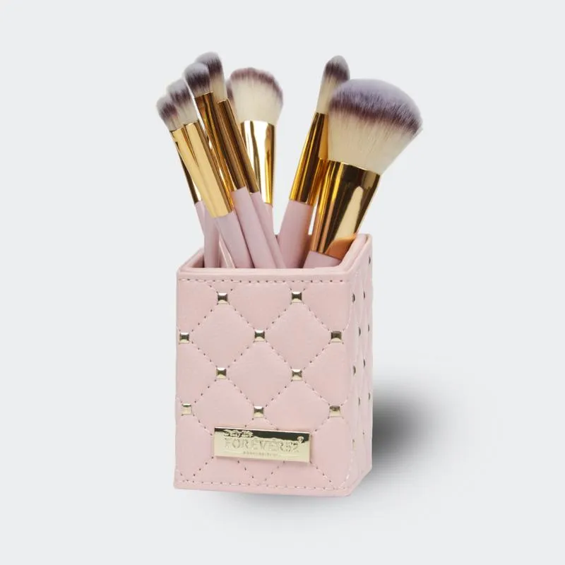 12pcs BH Cosmetics Bucket Makeup Brushes Super Soft Eyeshadow Foundation Face Powder Brush