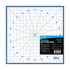 18" x 18" Rotary White/Blue High Contrast Professional Self Healing 7-Layer Durable Non-Slip Cutting Mat Great for Scrapbooking, Quilting, Sewing