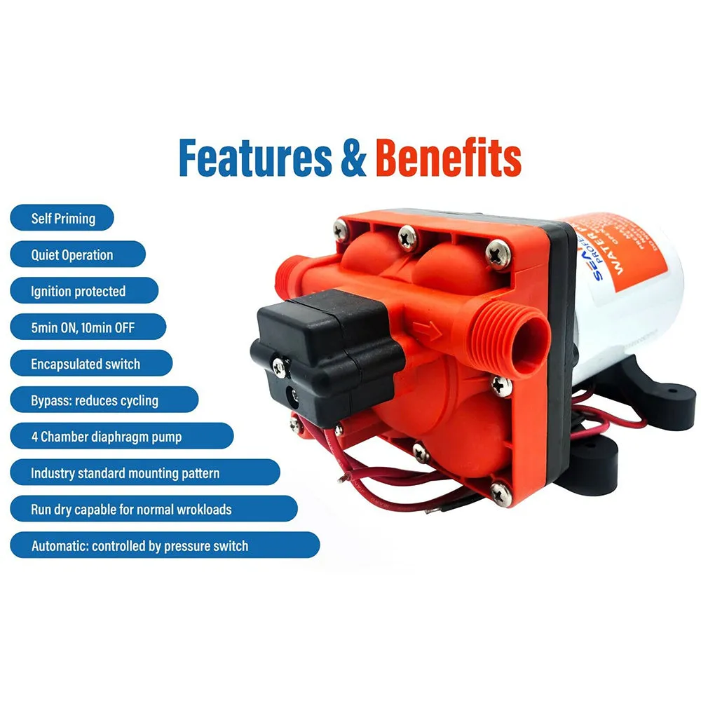 3 G/m RV Supreme 12V Water Pump | Caravan Motorhome Camper Trailer Boat | Seaflo