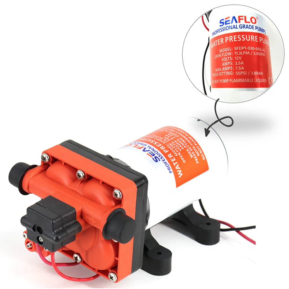 3 G/m RV Supreme 12V Water Pump | Caravan Motorhome Camper Trailer Boat | Seaflo