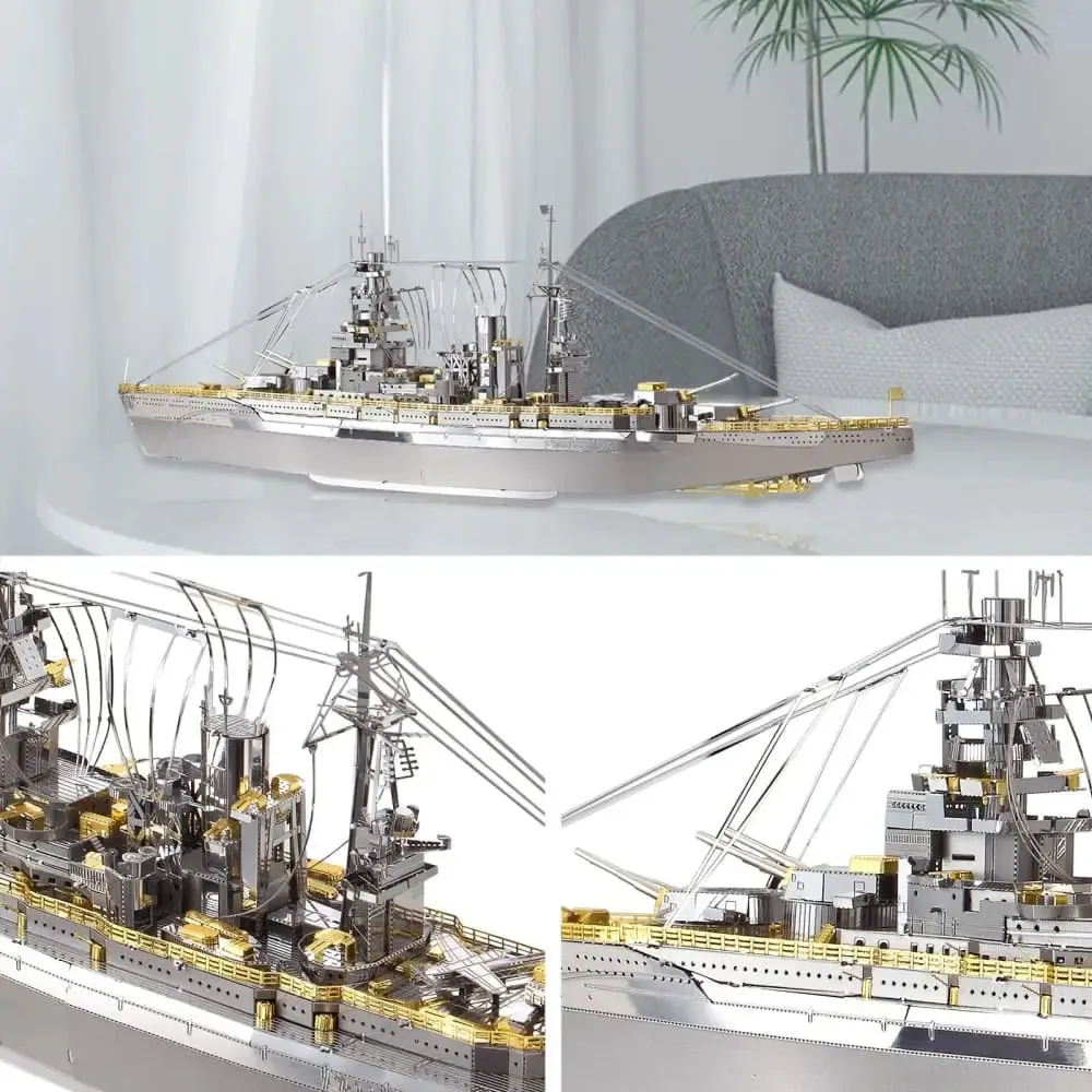 3d Metal Puzzle Model Building Kits Nagato Class Battleship Jigsaw Toy Christmas Birthday Gifts for Adults Kids