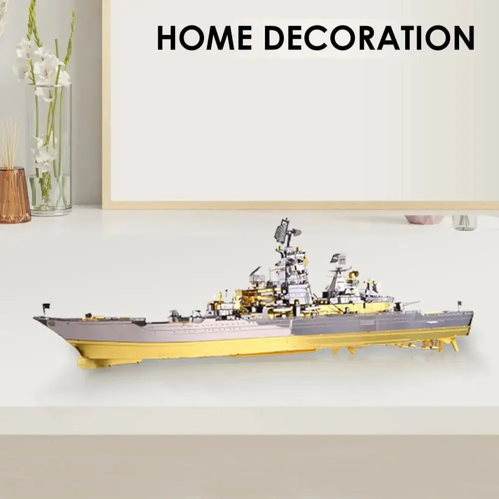 3d Metal Puzzle -russian Battlecruiser Pyotr Diy Jigsaw Toy Model Building Kits Christmas Gifts for Adults Kids