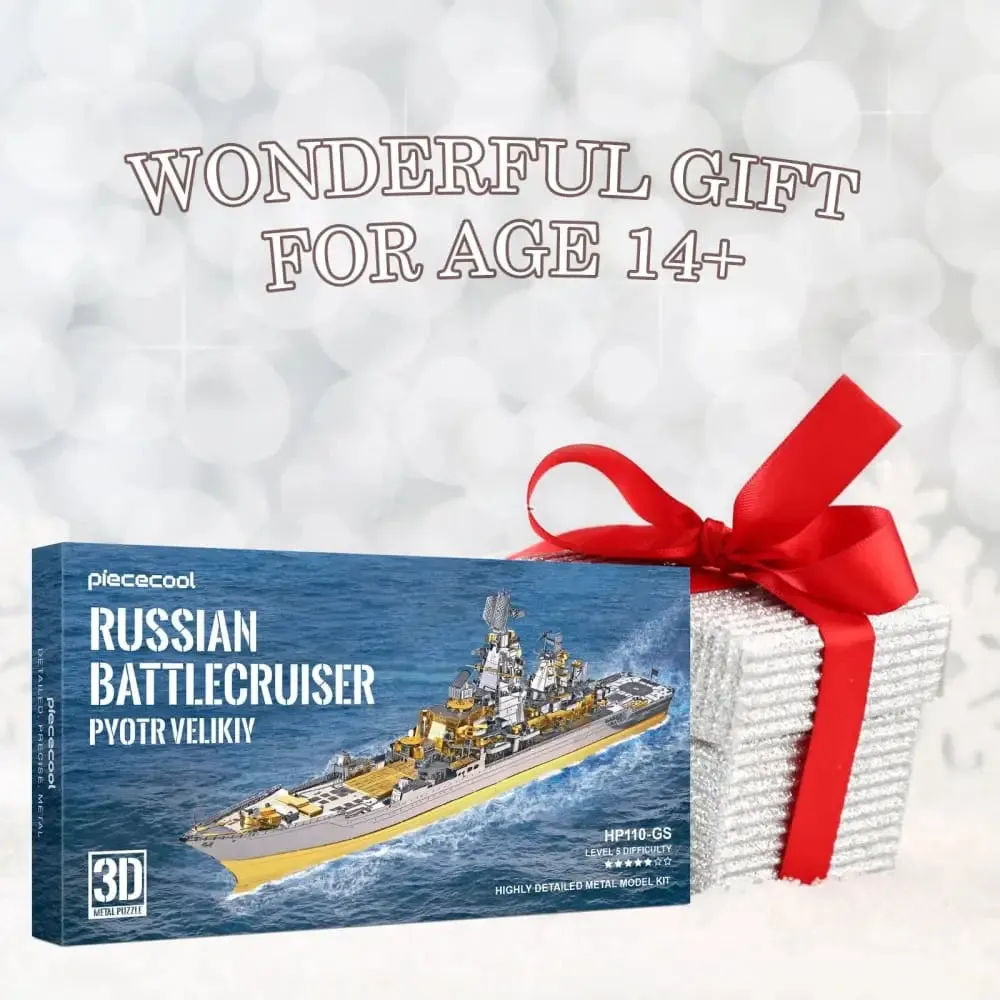 3d Metal Puzzle -russian Battlecruiser Pyotr Diy Jigsaw Toy Model Building Kits Christmas Gifts for Adults Kids