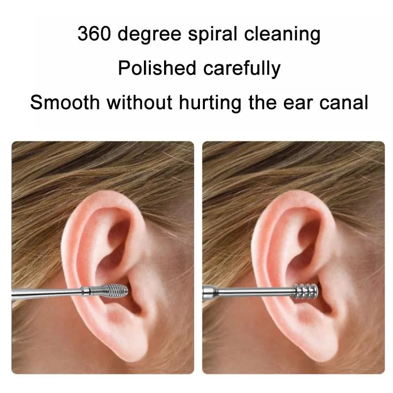 6 In 1 Portable Stainless Steel Ear Pick Blue