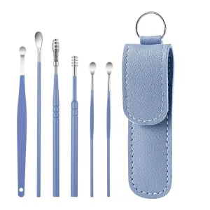 6 In 1 Portable Stainless Steel Ear Pick Blue