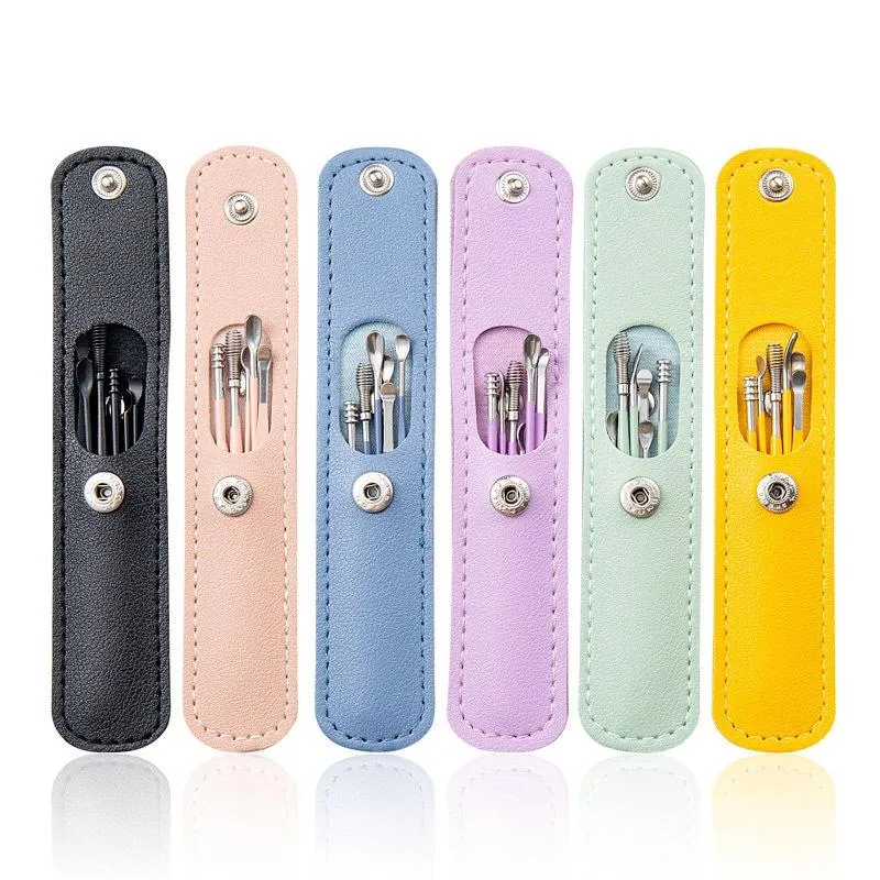 6 In 1 Portable Stainless Steel Ear Pick Blue