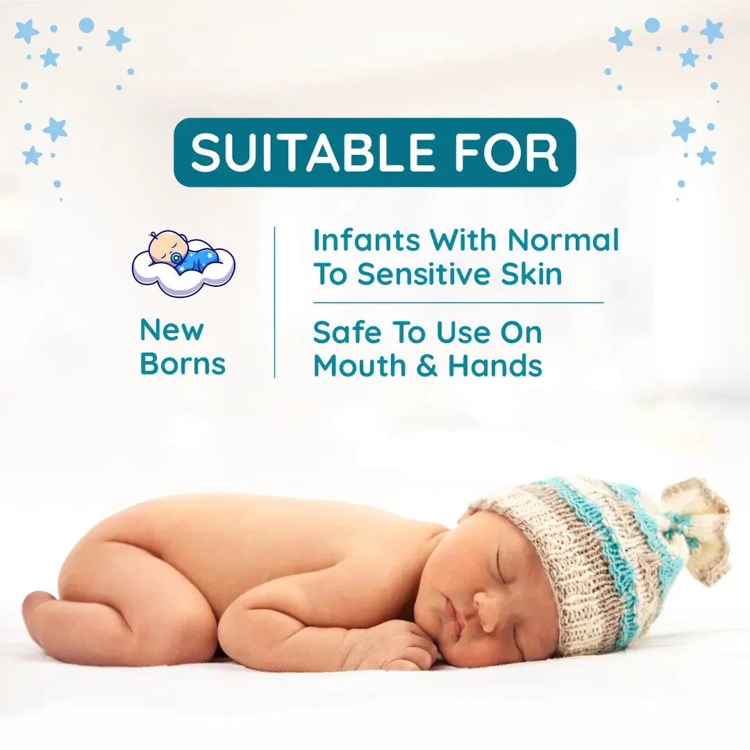 99% Pure Water Unscented Baby Wipes - Medical Grade Fabric (72 pcs)