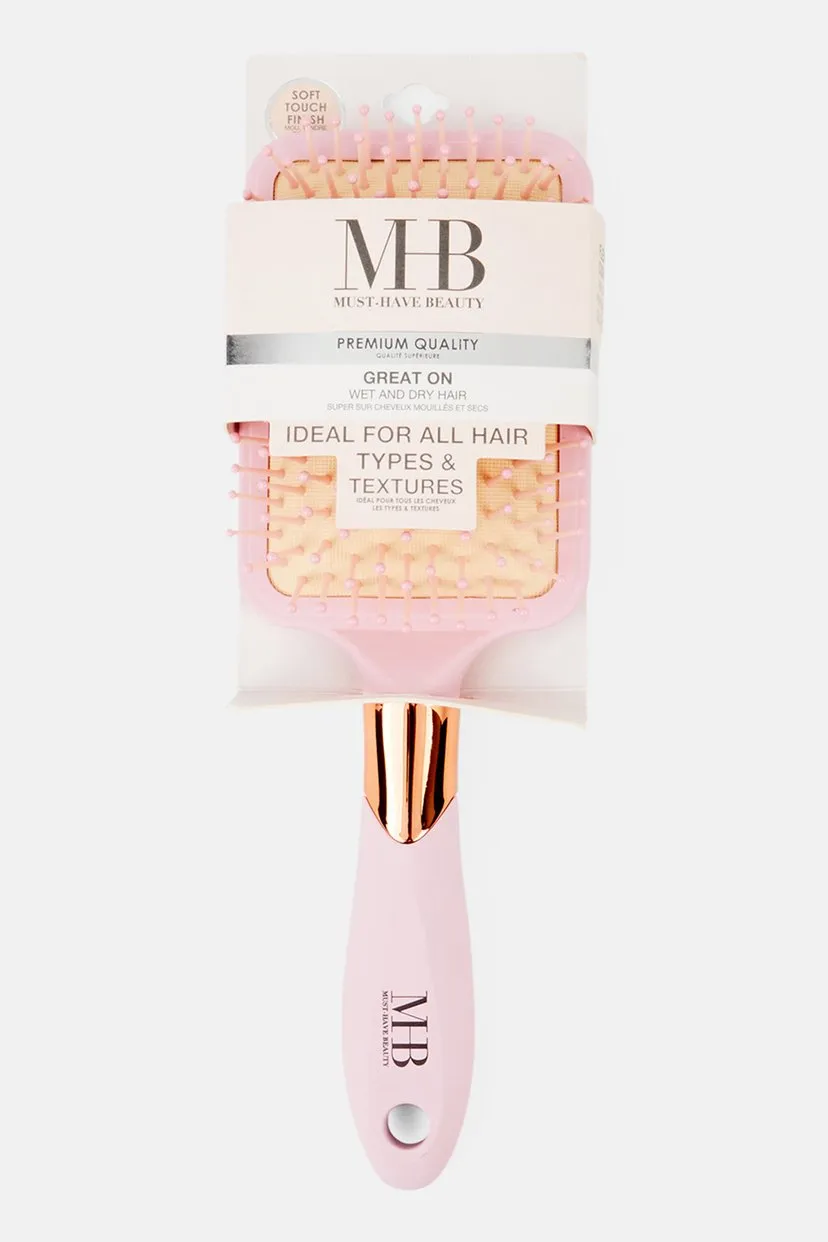 Almar MHB Premium Quality Soft Touch Paddle Brush, Pink
