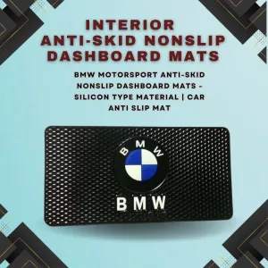 BMW Motorsport Anti-Skid Nonslip Dashboard Mats - Silicon Type Material | Car Anti Slip Mat
