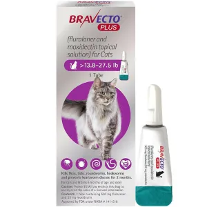 Bravecto Plus Topical Solution for Cats 13.8-27.5 lbs