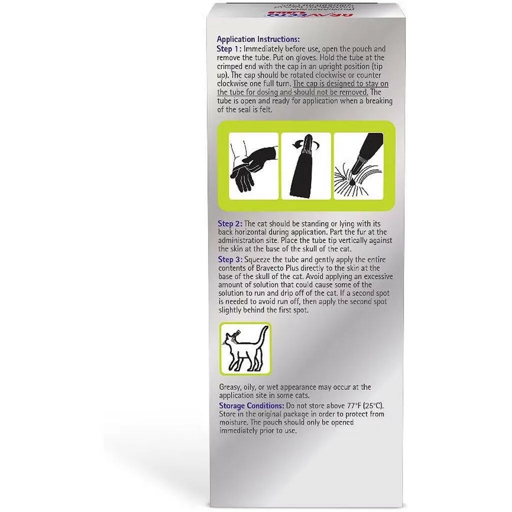 Bravecto Plus Topical Solution for Cats 2.6-6.2 lbs