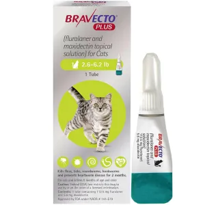 Bravecto Plus Topical Solution for Cats 2.6-6.2 lbs