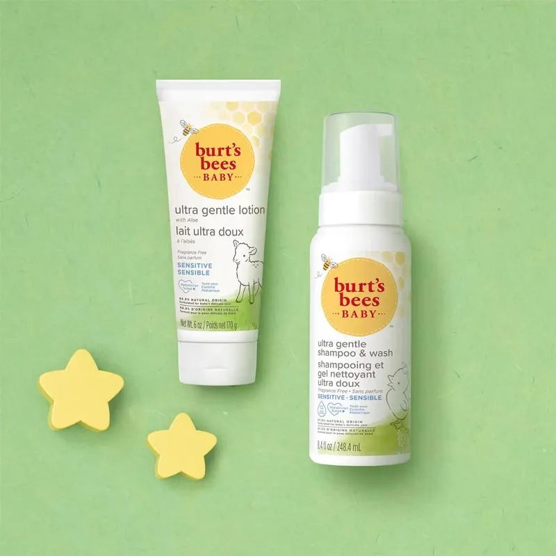 Burt's Bees Baby Ultra Gentle Foaming Shampoo & Wash for Sensitive Skin