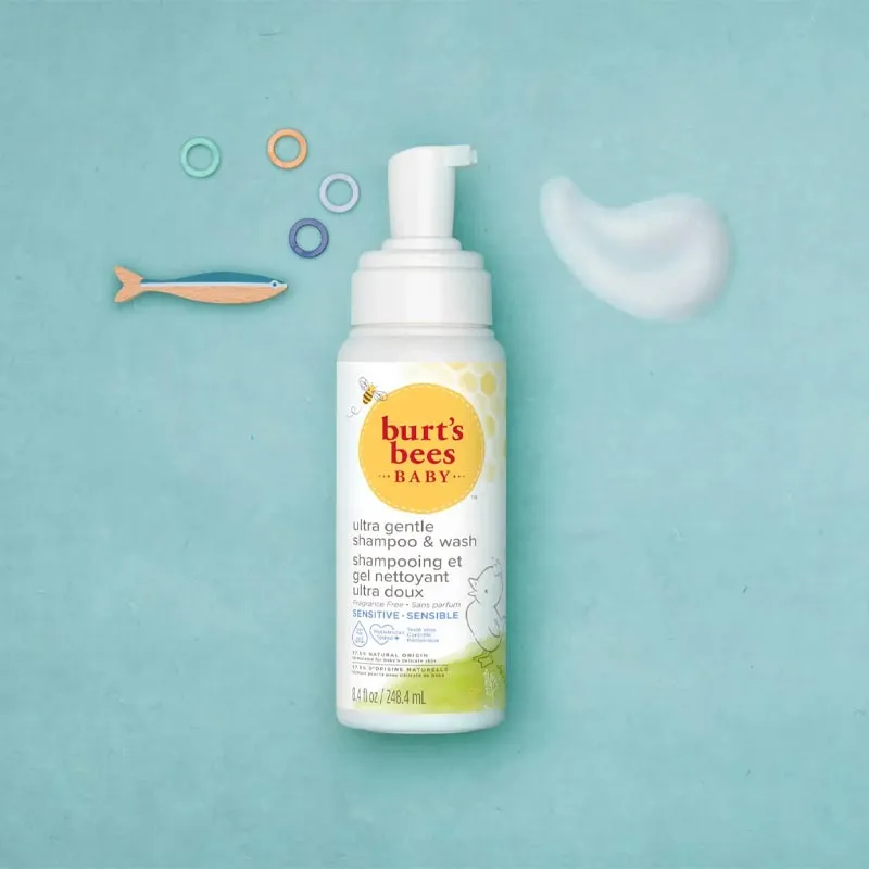 Burt's Bees Baby Ultra Gentle Foaming Shampoo & Wash for Sensitive Skin
