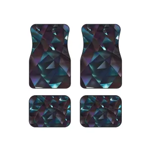 Car Mats (Set of 4) Purple, Blue & Black Diamond