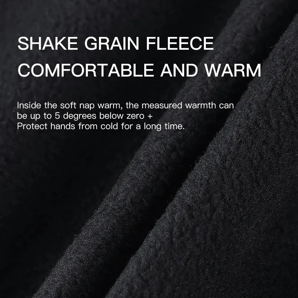 Cycling Gloves Waterproof Winter Gloves Warm Fluff Touchscreen Cold Silicone Anti Slip Bicycle Gloves For Men Women