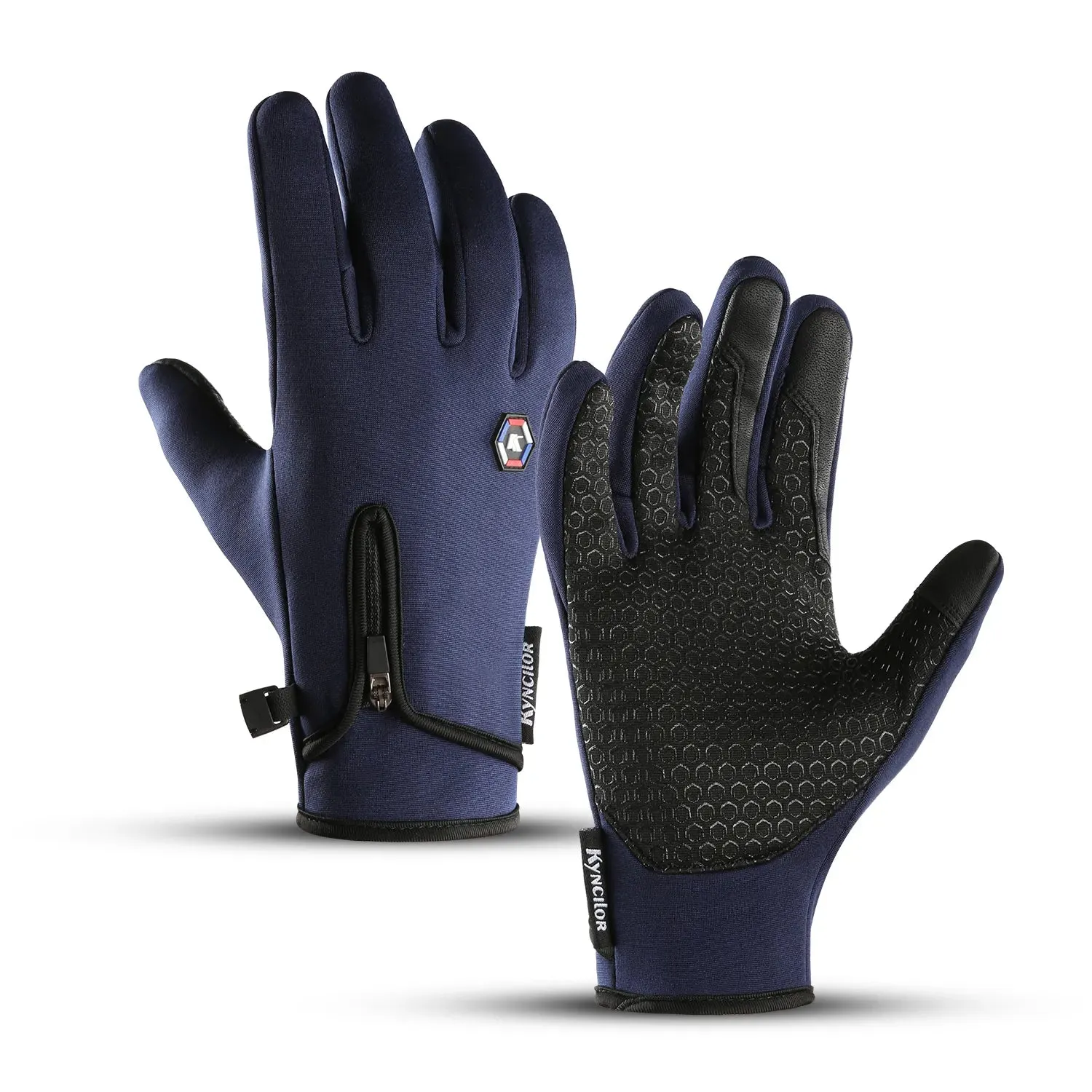 Cycling Gloves Waterproof Winter Gloves Warm Fluff Touchscreen Cold Silicone Anti Slip Bicycle Gloves For Men Women