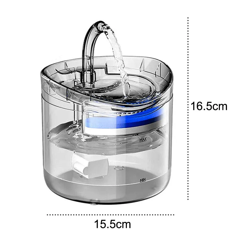 Electric Pet Automatic Sensor Water Fountain with Au Plug - Optional Filters