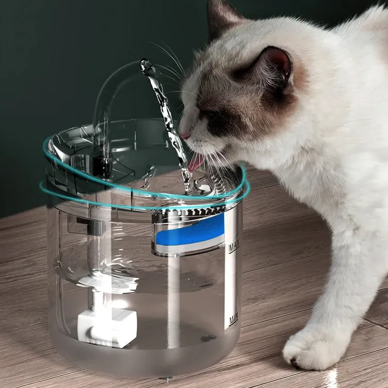 Electric Pet Automatic Sensor Water Fountain with Au Plug - Optional Filters