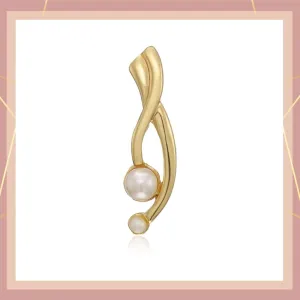 Estele 24 CT Gold Plated Pearl Dancing pendant women