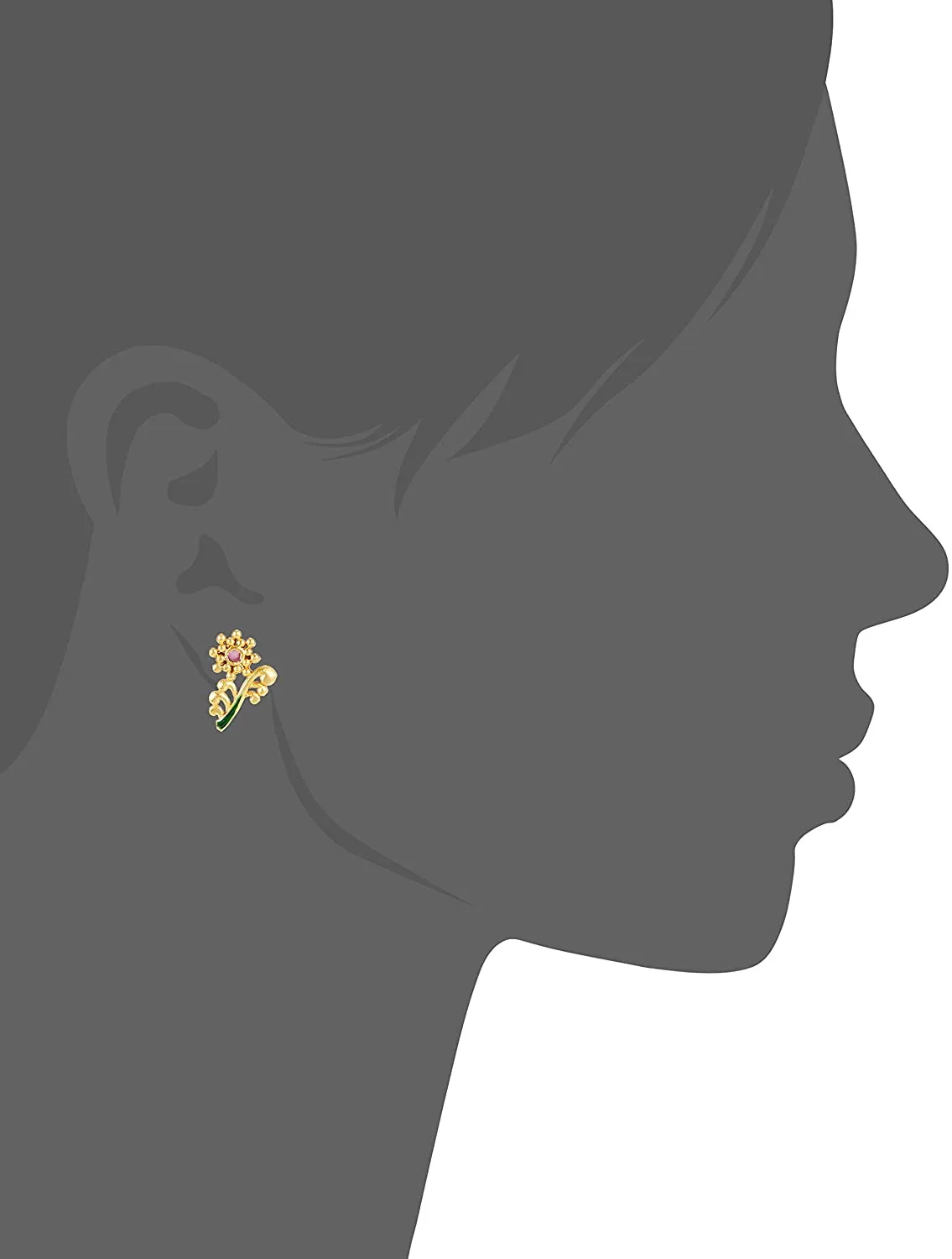 Estele 24 Kt Gold Plated Flower line Necklaces for women