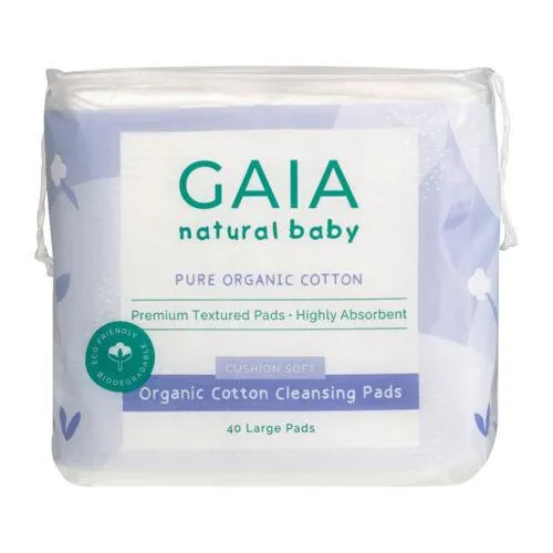 Gaia Natural Baby Organic Cotton Cleansing Pads 40 Pack