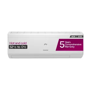 Godrej 1.5 Ton 3 Star Inverter Split AC (SIH 18ITC3 WYC, Hot & Cold, 5-in-1 Convertible, Copper, 2025 Model, 5 Years Comprehensive Warranty, White)