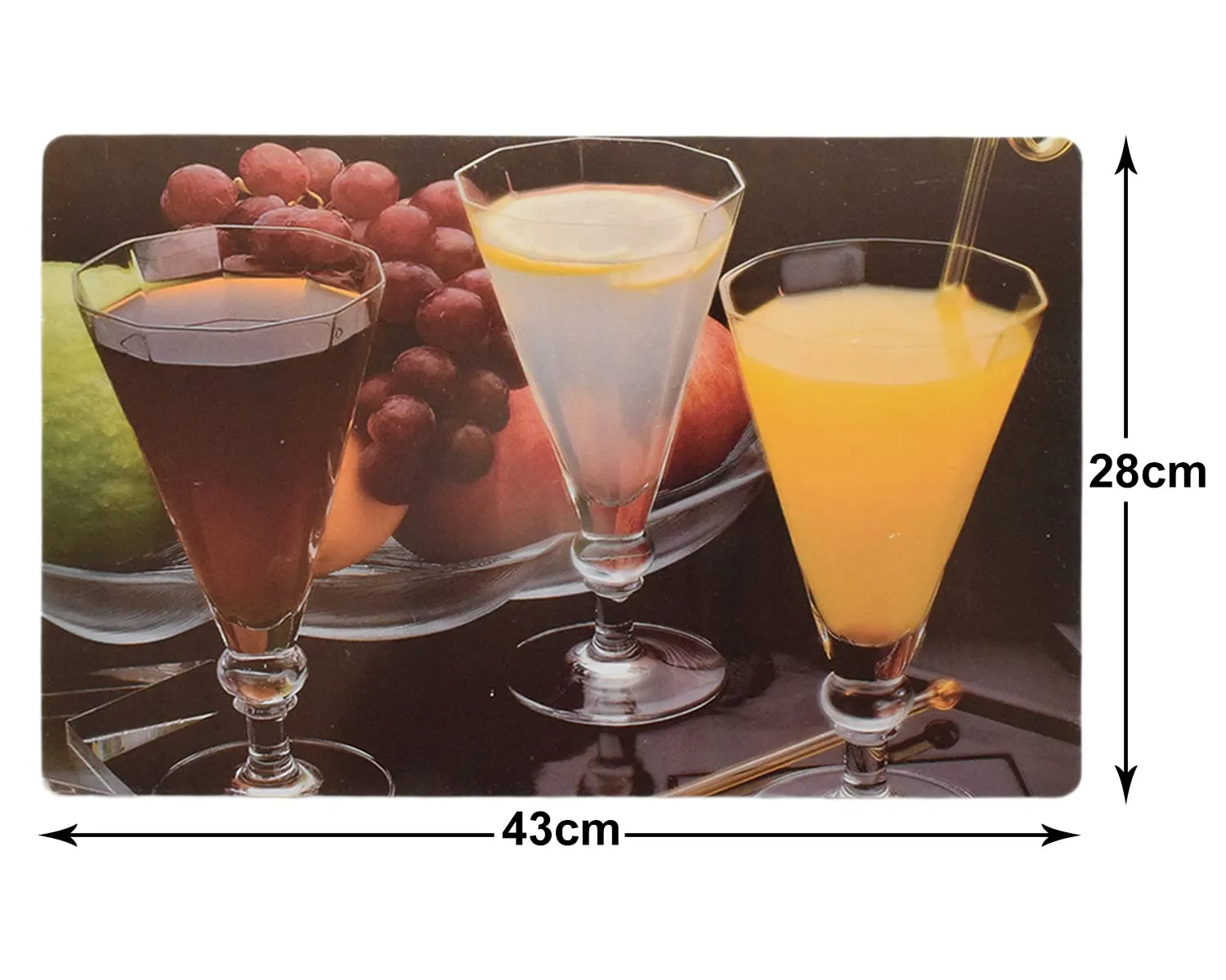 Heart Home Plates Print PVC Table Mats/Placemat with 6 Coasters for Kitchen, Dining Table Set of 6 (Peach) 54HH4381.
