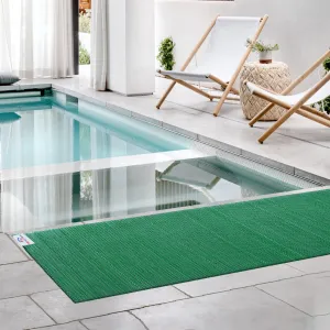 Heart Home Rubber Waterproof Anti-Skid Swimming Pool Mat|Shower Mat|Rainmat for Entrance Area,Bathroom,2 x 6 Feet (Green)
