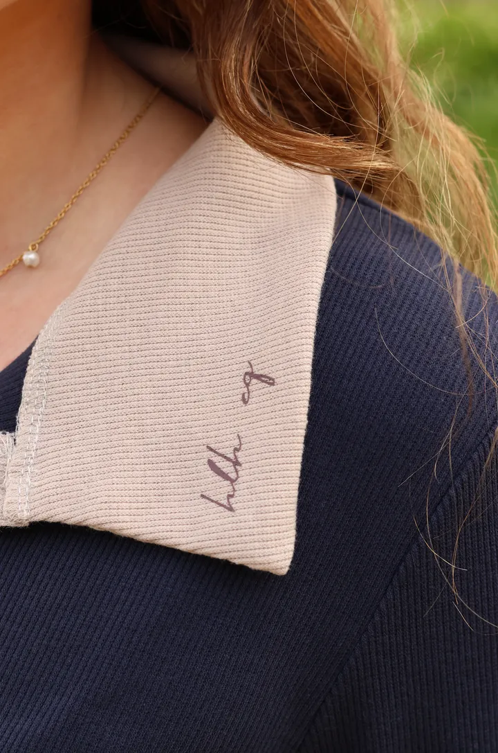 HLH Equestrian Apparel Contrast Organic Long Sleeve Polo