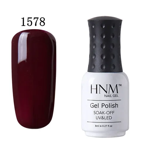 HNM 8ml UV Gel Nail Polish LED Lamp Gel Lacquer