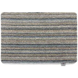 HugRug Doormat Plain Ribbon Grey Stripes Mat 50x75cm