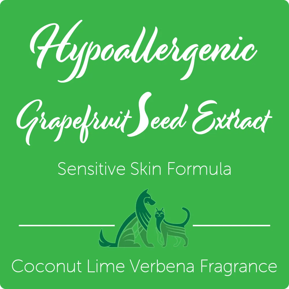 Hypoallergenic Grapefruit Seed Extract Pet Shampoo | Coconut Lime Verbena