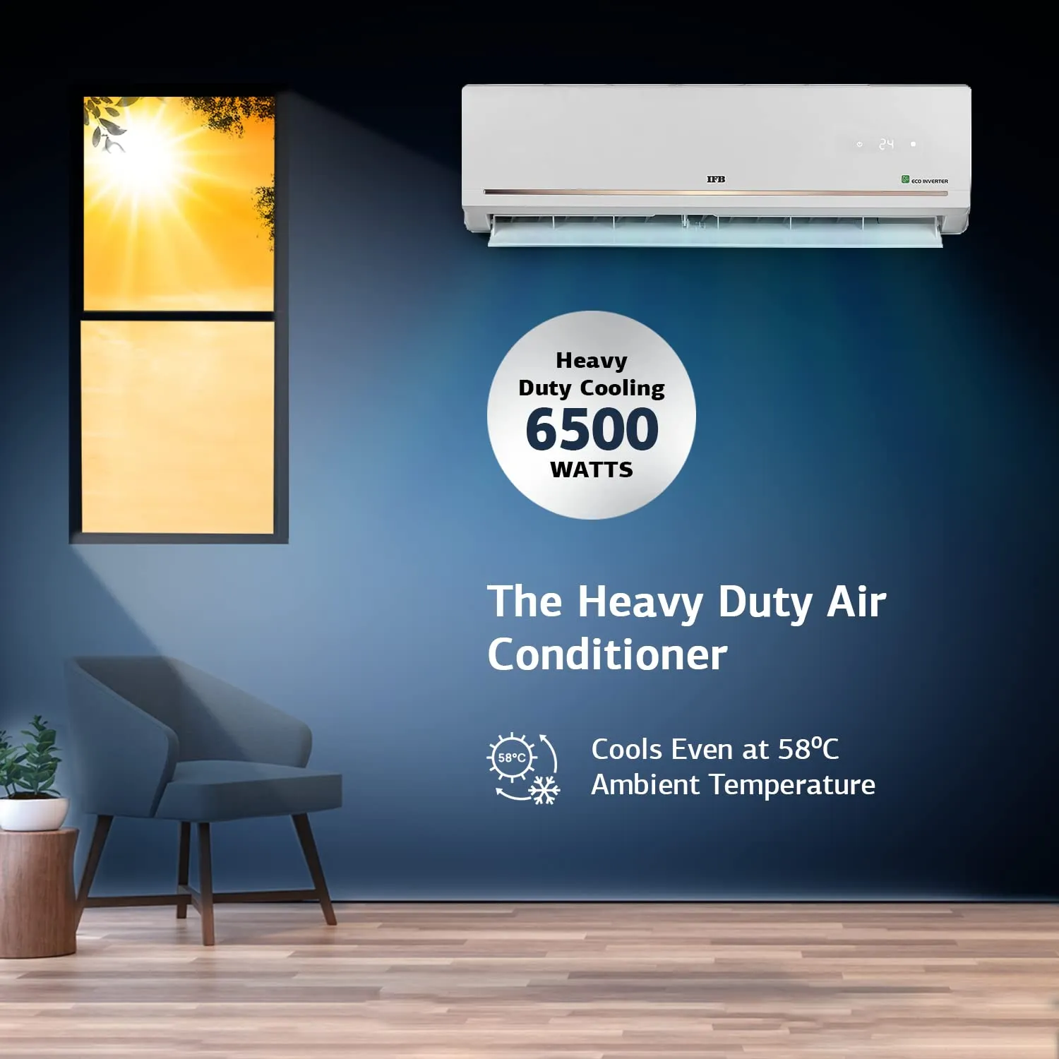 IFB CI2431G323G3 2.0 Ton 3 Star Inverter Split AC (Copper, Flexi 8-in-1 Convertible Cooling, HD Compressor, Smart Ready,  Ivory Matte)