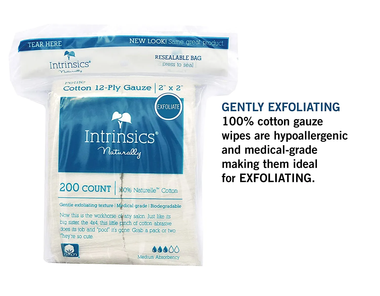 Intrinsics Petite Cotton Wipes 2x2