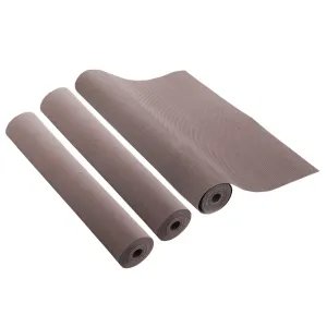 Kuber Industries 3 Pieces Multipurpose Textured Super Strong Anti-Anti Skid Mats and Liners for Drawer, Refrigerator, Cupboard, Shelf, Size 45X125cm (1.25 Meter Roll, Brown)