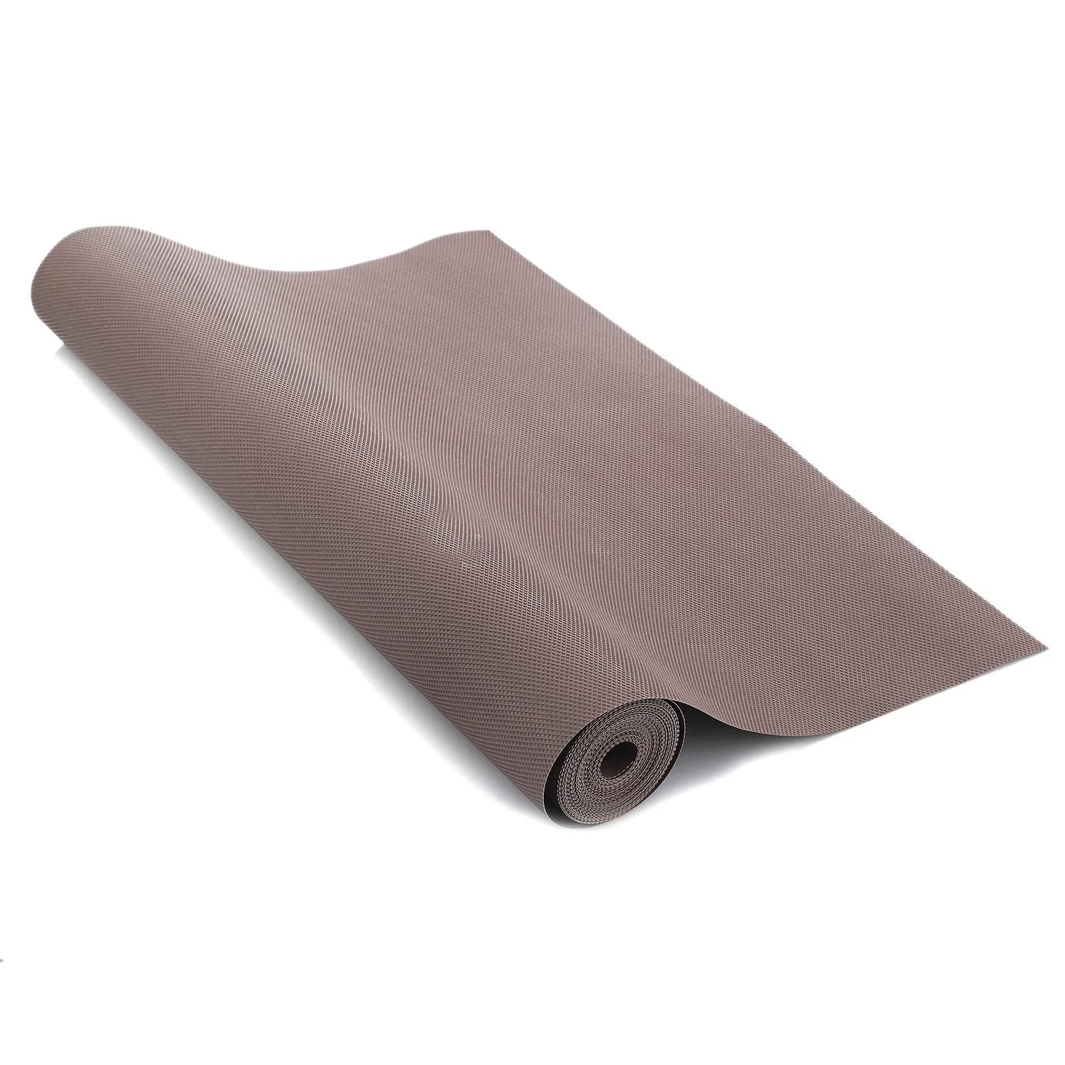 Kuber Industries 3 Pieces Multipurpose Textured Super Strong Anti-Anti Skid Mats and Liners for Drawer, Refrigerator, Cupboard, Shelf, Size 45X125cm (1.25 Meter Roll, Brown)