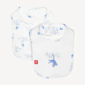 Love Our Friend-Chimp Organic Cotton Magnetic Stay Dry Infant Reversible Bib