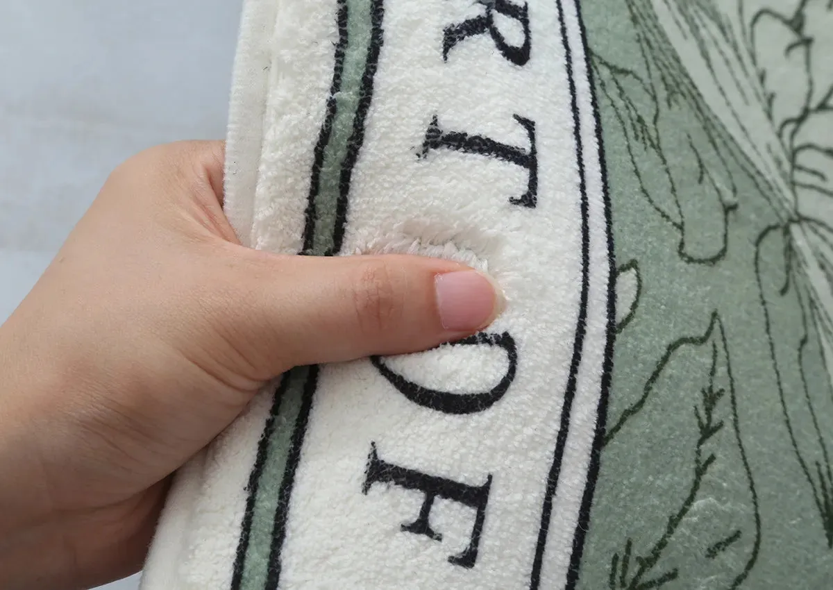 Non-Slip Absorbent Bath Mat & Carpet for Bathroom, Doormat, Balcony, Porch, and Area Use