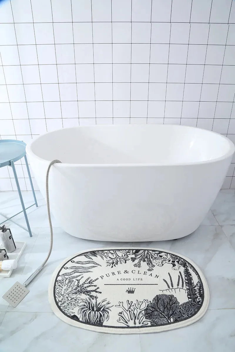 Non-Slip Absorbent Bath Mat & Carpet for Bathroom, Doormat, Balcony, Porch, and Area Use
