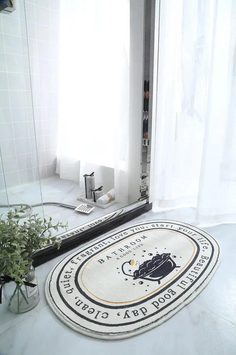 Non-Slip Absorbent Bath Mat & Carpet for Bathroom, Doormat, Balcony, Porch, and Area Use